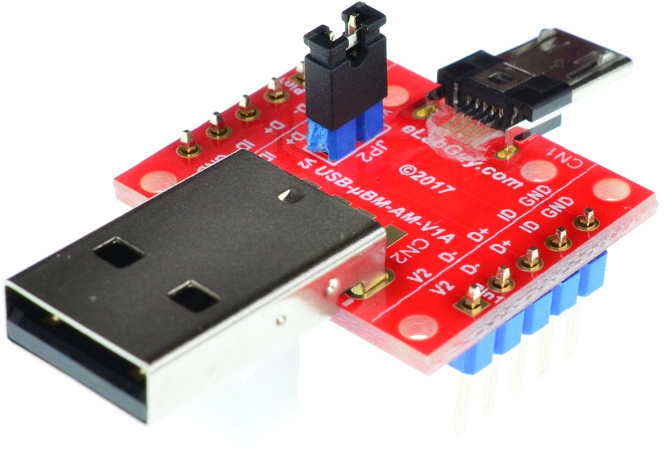 micro USB Type B Male to micro USB Type A Male adapter